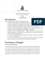 CLE 3101 The History and Varieites of English