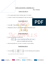 CLASS XII CUMULATIVE CLASS TEST MATH CH - 1 To 4