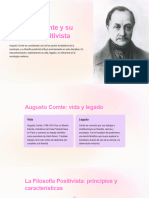 Augusto Comte y Su Filosofia Positivista