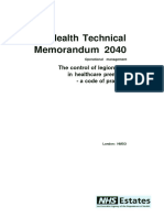 HTM 2040 Control of Legionella Operational Management