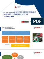 El Sistema de Gestión en SST en El Sector Transporte