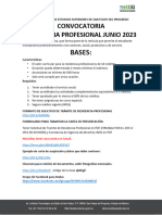 Convocatoria Residencia Profesional Junio 2023