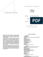 Mariano Sigman El Poder de Las Palabras: Como Cambiar Tu Cerebro (Y Tu Vida) Conversando