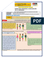 Proponemos Acciones para Promover La Participación en La Escuela y La Comunidad