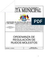 Ordenanza de Ruidos Molestos