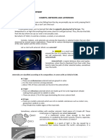 Comets, Meteors and Asteroid Handouts