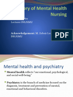 Unit 1 History of Mental Health Nursing