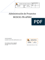 Procedimiento Administración de Proyectos