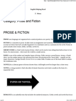 Prose and Fiction - English Helping Hand