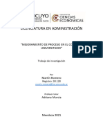 Mejoramiento de Proceso en El Comedor Un