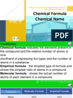 Chemical Formula and Naming of Compound