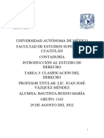 Tarea 3 Clasificacion Del Derecho