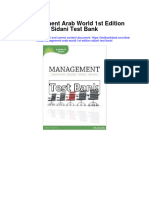 Management Arab World 1st Edition Sidani Test Bank