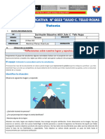 Tutoria Reflexionamos Sobre Nuestros Logros y Aspectos Por Superar