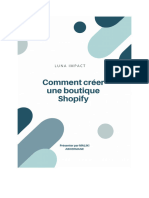 Comment Créer Une Boutique Shopify - Ebook