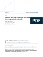 Evaluación de La Flora Microbiana Del Queso Paipa Durante Diferen