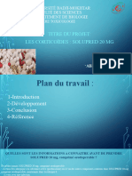 Titre Du Projet: Les Corticoïdes: Solupred 20 MG: Université Badji-Mokhtar Faculté Des Sciences Département de Biologie