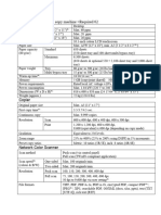 Specification For Photo Copy Machine