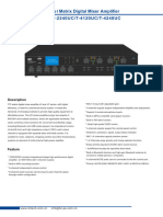 2/4 Channel Matrix Digital Mixer Amplifier T-2120UC/T-2240UC/T-4120UC/T-4240UC