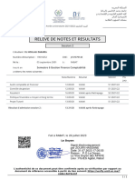 Releve de Notes Et Resultats: Session 2