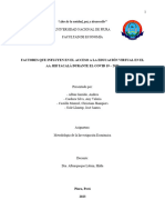 Factores Que Influyen en El Acceso A La Educación Virtual en El Aa. HH Tacalá Durante El Covid 19 - 2023