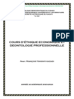 Cours D'éthique Éco. Et Déontologie Professionnelle. L3 LMD 2023-2024