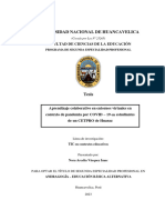 Aprendizaje Colaborativo en Entornos Virtuales en Contexto de Pandemia Por COVID - 19 en Estudiantes de Un CETPRO de Huaraz