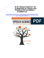 Test Bank For Speech Science An Integrated Approach To Theory and Clinical Practice 3 e 3rd Edition 0132907119