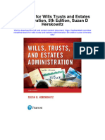 Test Bank For Wills Trusts and Estates Administration 5th Edition Suzan D Herskowitz