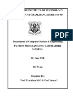 PYTHON Lab (21CSL46) Manual 4th Sem Final