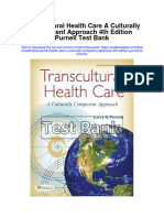 Transcultural Health Care A Culturally Competent Approach 4th Edition Purnell Test Bank