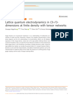 Lattice Quantum Electrodynamics in (3+1) - Dimensions at Finite Density With Tensor Networks