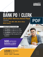 50 Bank PO Clerk Previous Year's Papers 2018 2022