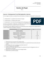 Gestion de Projet: Exercice 1: Développement D'une Petite Application E-Learning