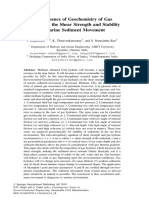 The in Fluence of Geochemistry of Gas Hydrates On The Shear Strength and Stability of Marine Sediment Movement