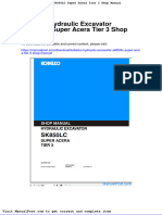 Kobelco Hydraulic Excavator Sk850lc Super Acera Tier 3 Shop Manual