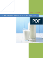 Amount of Casein Present in Milk - Class 12 Chemistry Investigatory Project Free PDF Download