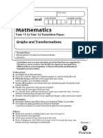 Chapter 4 Graphs and Transformations Question Paper