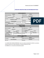 Planilla de Inscripción Del Registro Único de Información Fiscal