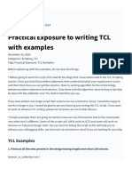 Practical Exposure To Writing TCL With Examples - iVLSI - All About VLSI