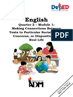 English9 - Q2 - Mod1 - Making Connections Between Texts To Particular Social Issues, Concerns, or Dispositions in Real Life