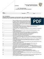 CFLM1 Pre-Final Exam