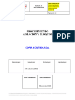 Procedimiento Aislación y Bloqueo (Op-Sst-Ma)