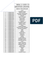 Data of MBA 2 YEAR GEN CBCS For Issuance of Registration Number