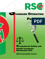 Sop Occupational Safety and Health Complaints Mechanism Unit