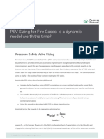 PSV Sizing For Fire Cases Is A Dynamic Model Worth The Time