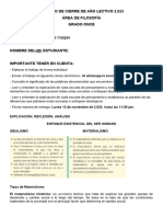 Guia de Filosofía 11 Cierre Año Lectivo 2.023