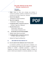 Esquema Del Proyecto de Tesis