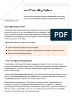 Types of Operating System