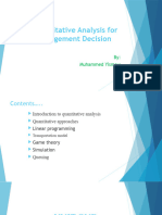 MBA Quantative Analiysis